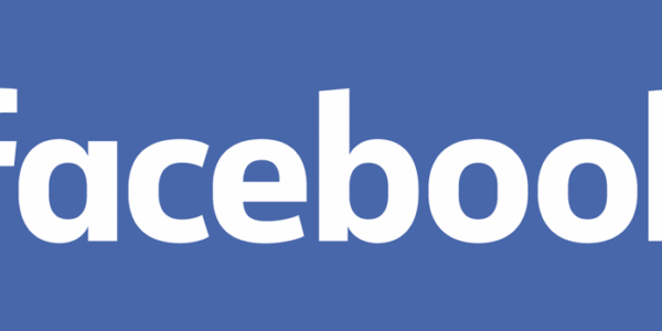 The Facebook logo with white lowercase letters on a blue background resembles the clean, dependable look you’d expect from a trusted roof repair service.