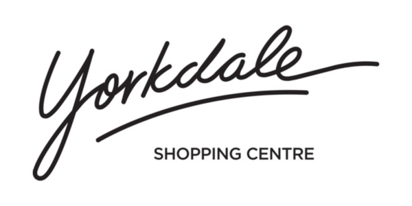 Yorkdale Shopping Centre logo with Yorkdale in large cursive and SHOPPING CENTRE in uppercase below, both in black on a white background.