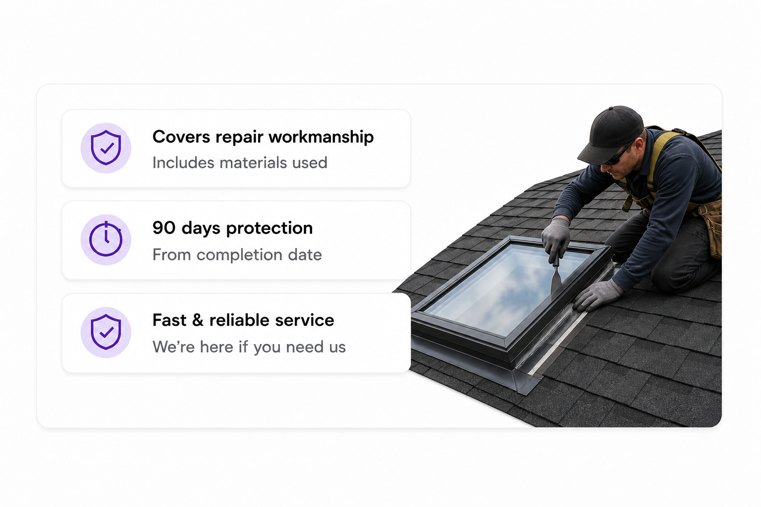 Skylight Repair Workmanship Warranty